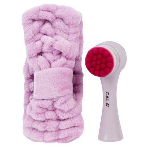 CALA Goal to Glow Dual Action Facial Brush & Headband Set