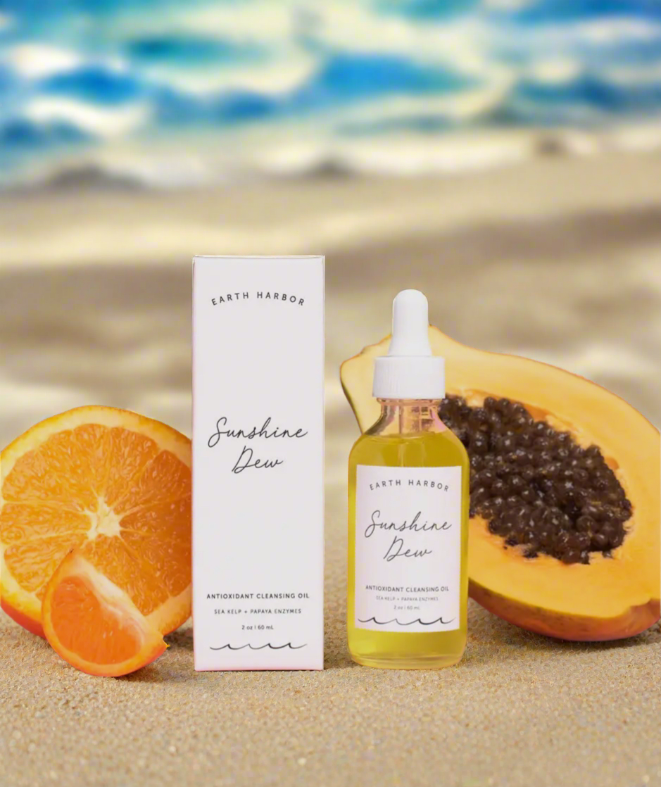 Sunshine Dew Cleansing Oil: Papaya Antioxidants + Enzymes