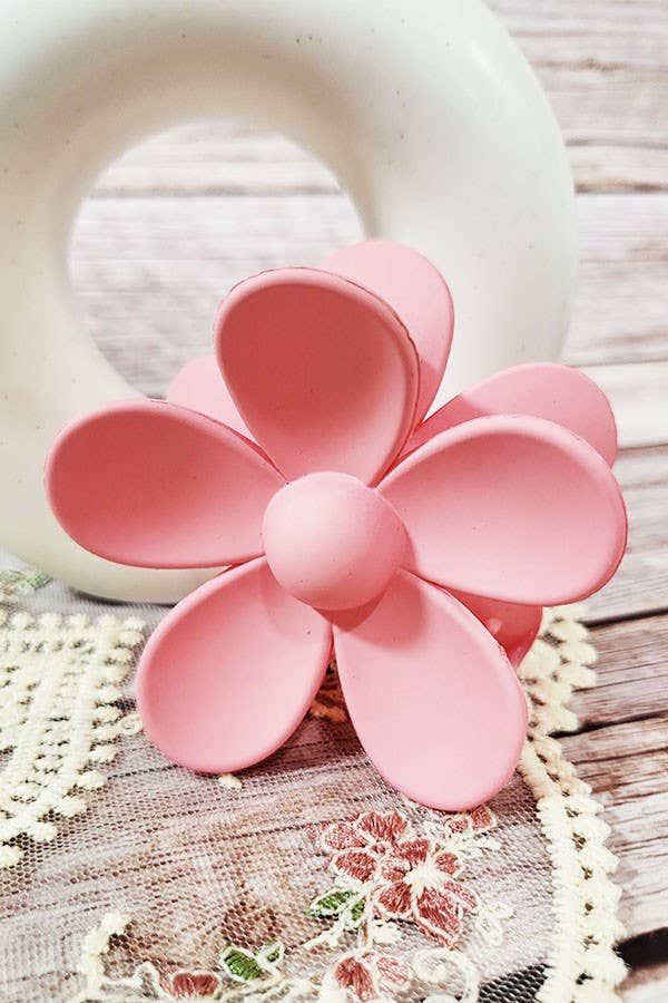 Matte Color Daisy Flower Hair Claw Clip