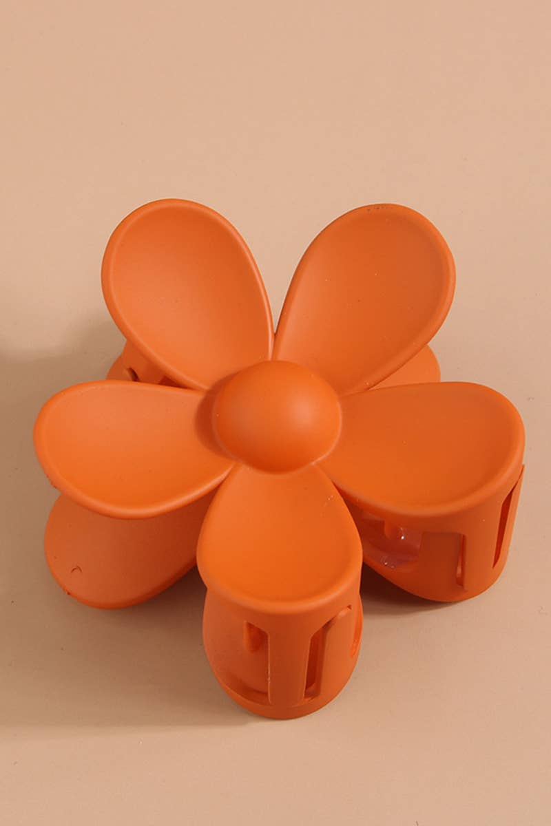 Matte Floral Hair Claw Clip