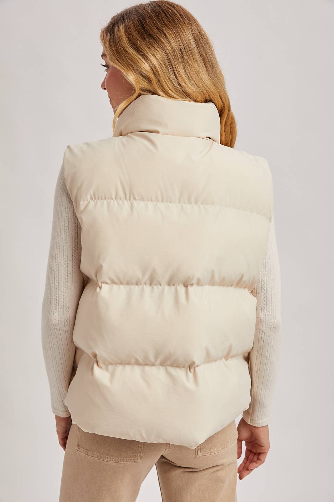 ZIPPER FRONT PUFFER VEST