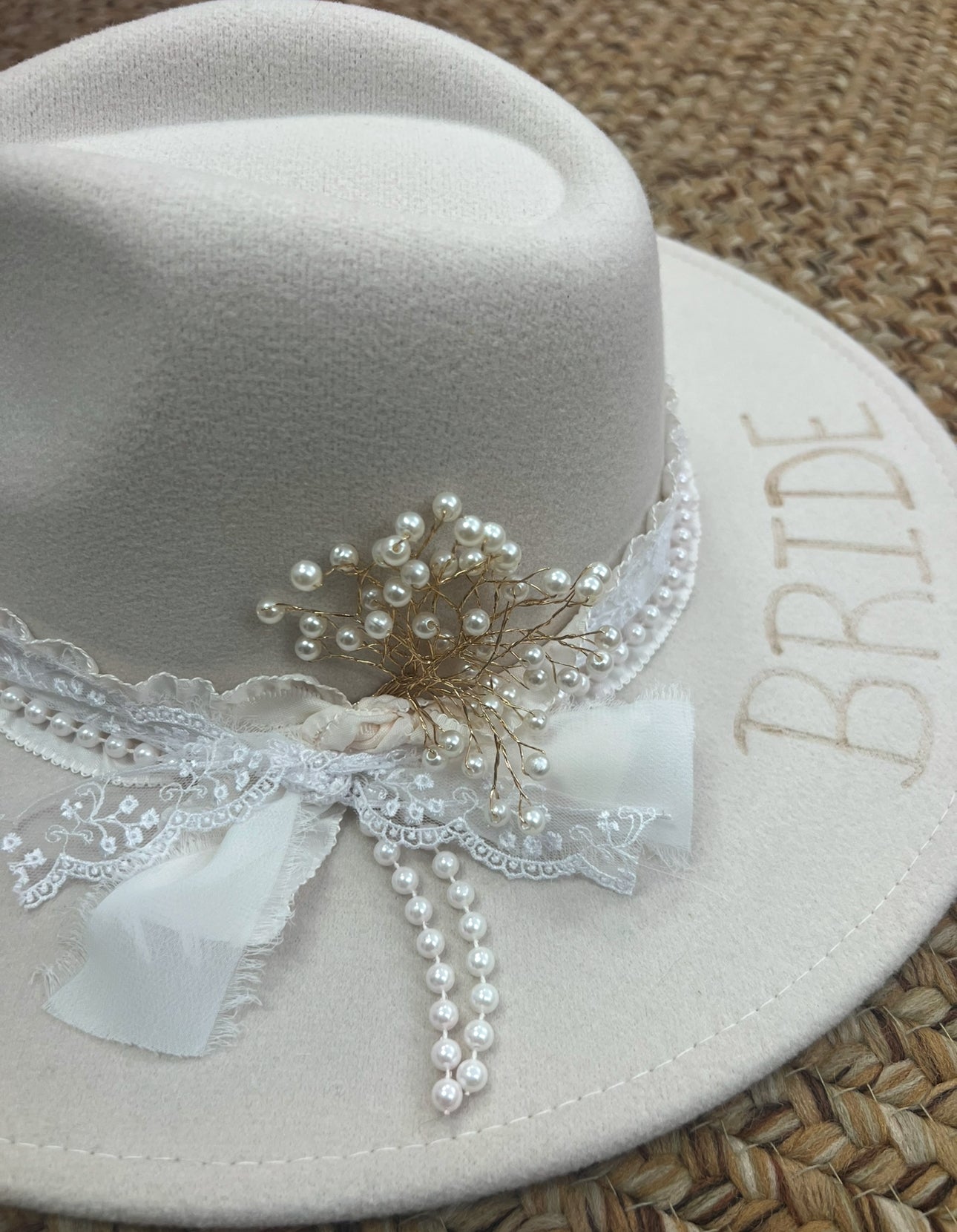 Custom BRIDE Flat Brim Hat