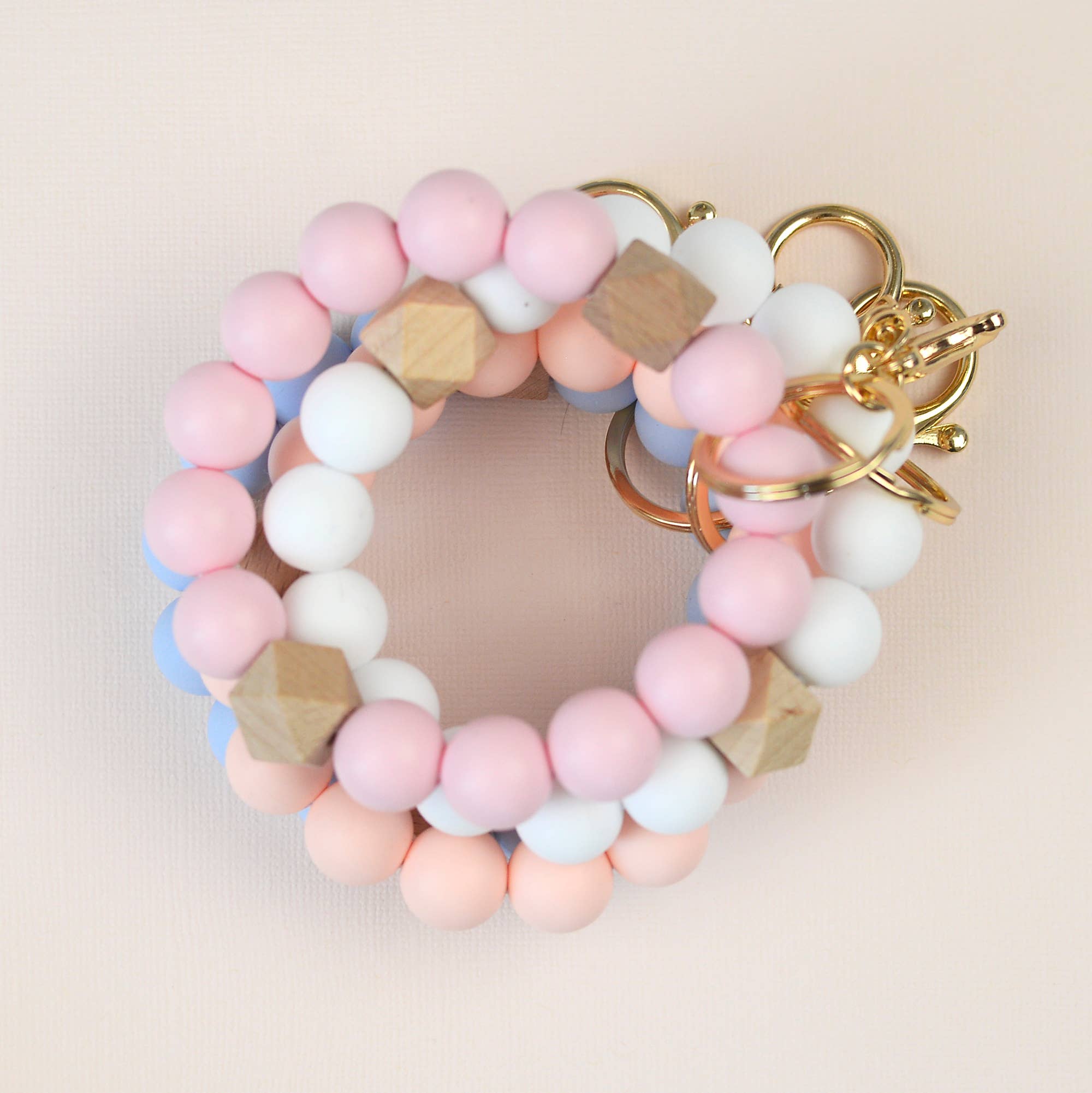 Solid Neutrals Silicone Keychain