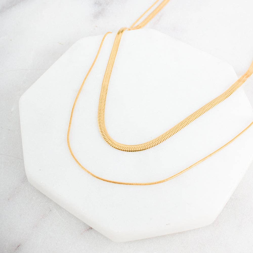 Brooke Layered Chain Necklace - WATERPROOF (PRE🤍ORDER)