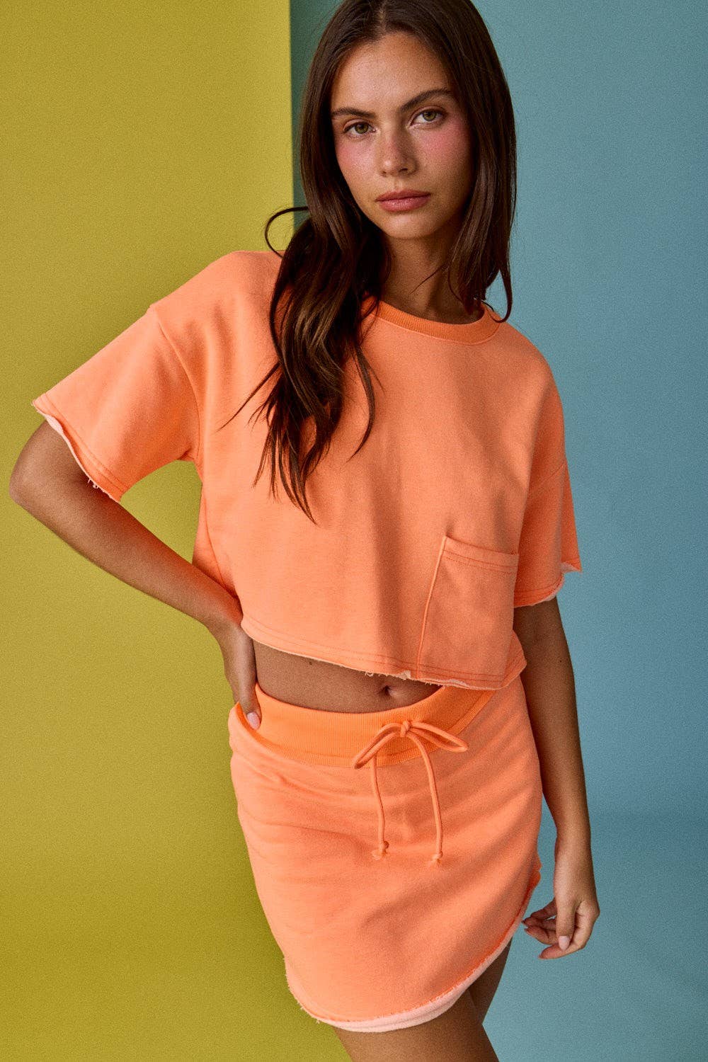 Candis Crop Tee And Skort Set