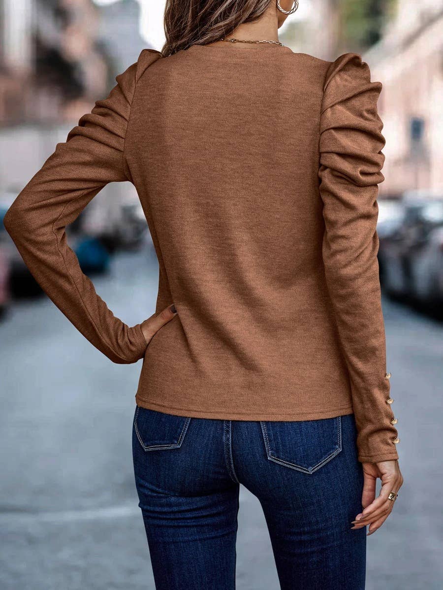 HIGH-ELASTIC CASHMERE CREW NECK SLIM-FIT TOP