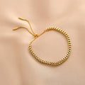 Gold Plated Titanium Steel Adjustable Bracelet (PRE🤍ORDER)