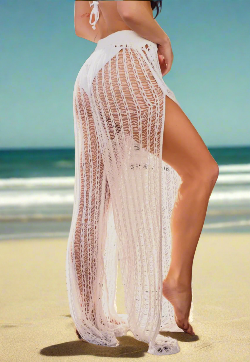 Split Hollow Out Cover Up Beach Pants