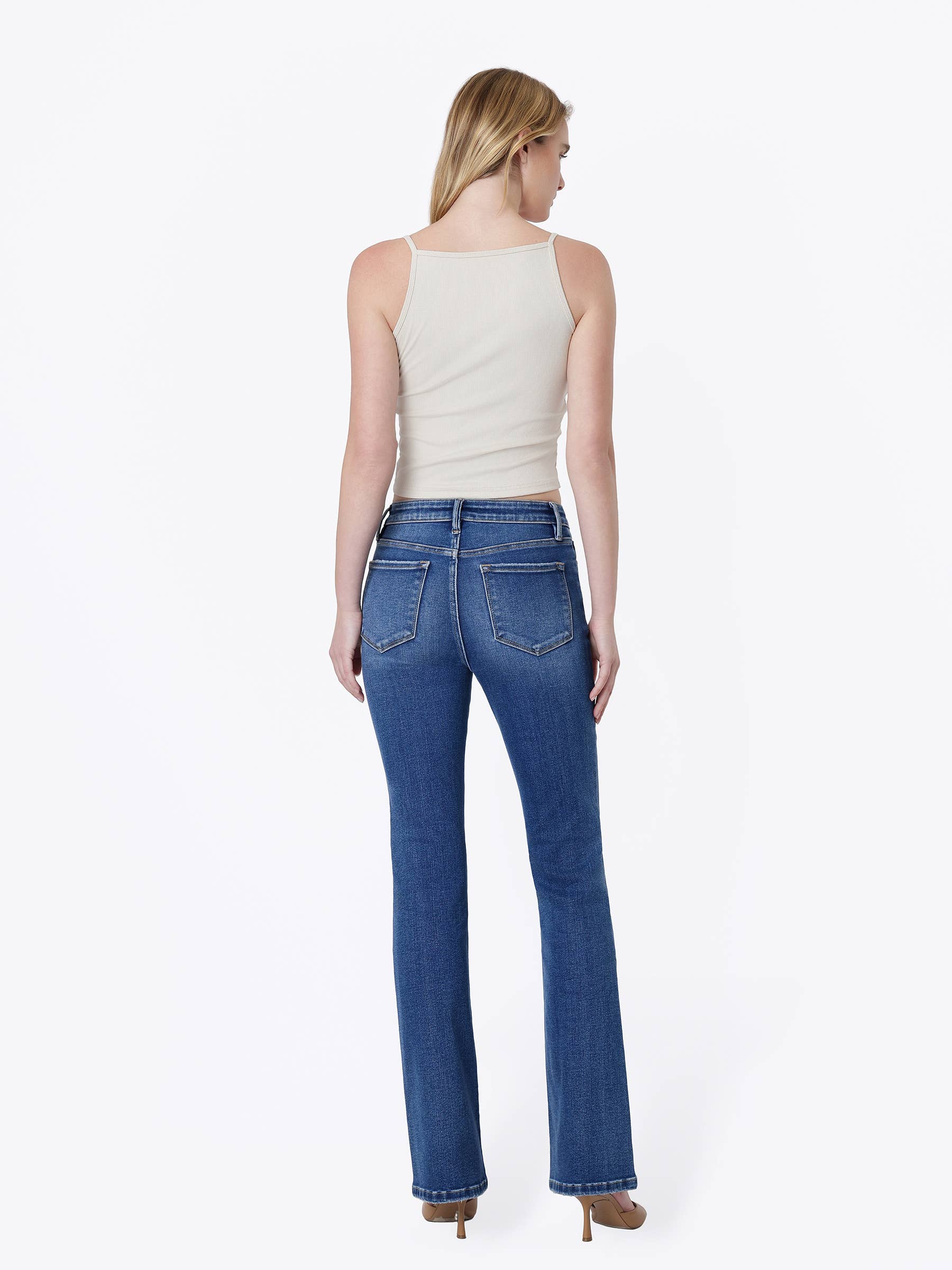 HIGH RISE MEDIUM DARK WASH BOOTCUT JEANS (PRE🤍ORDER)