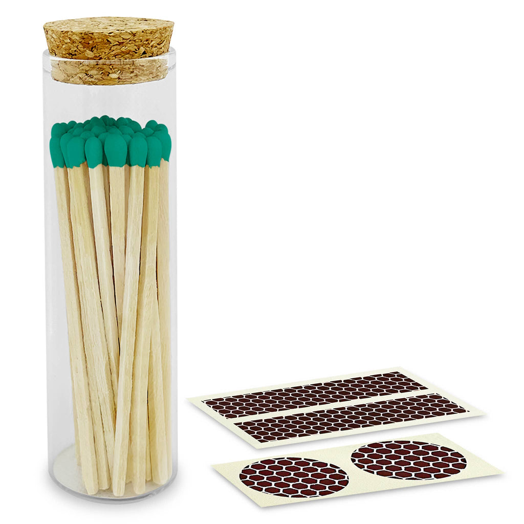 4" Matches in Chic Cork Top Jar - Colors of Your Choice