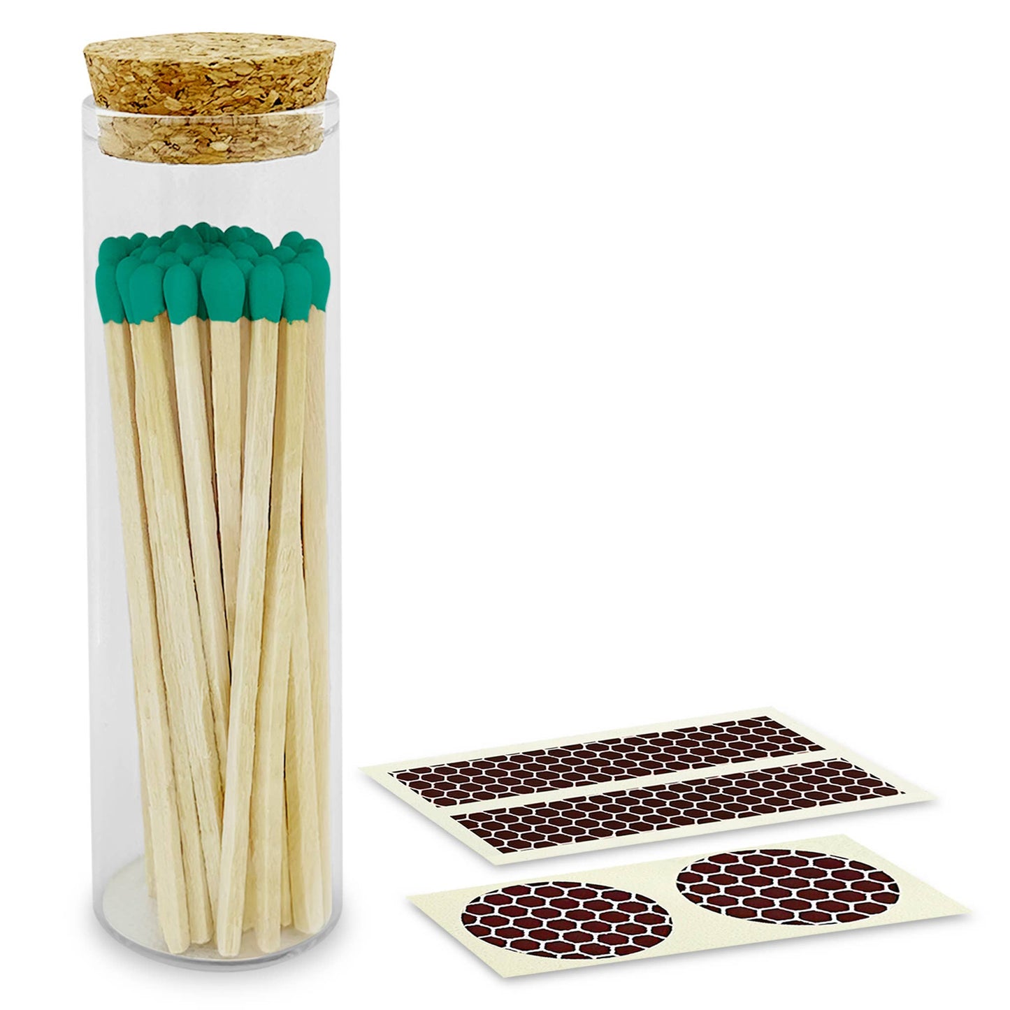 4" Matches in Chic Cork Top Jar - Colors of Your Choice