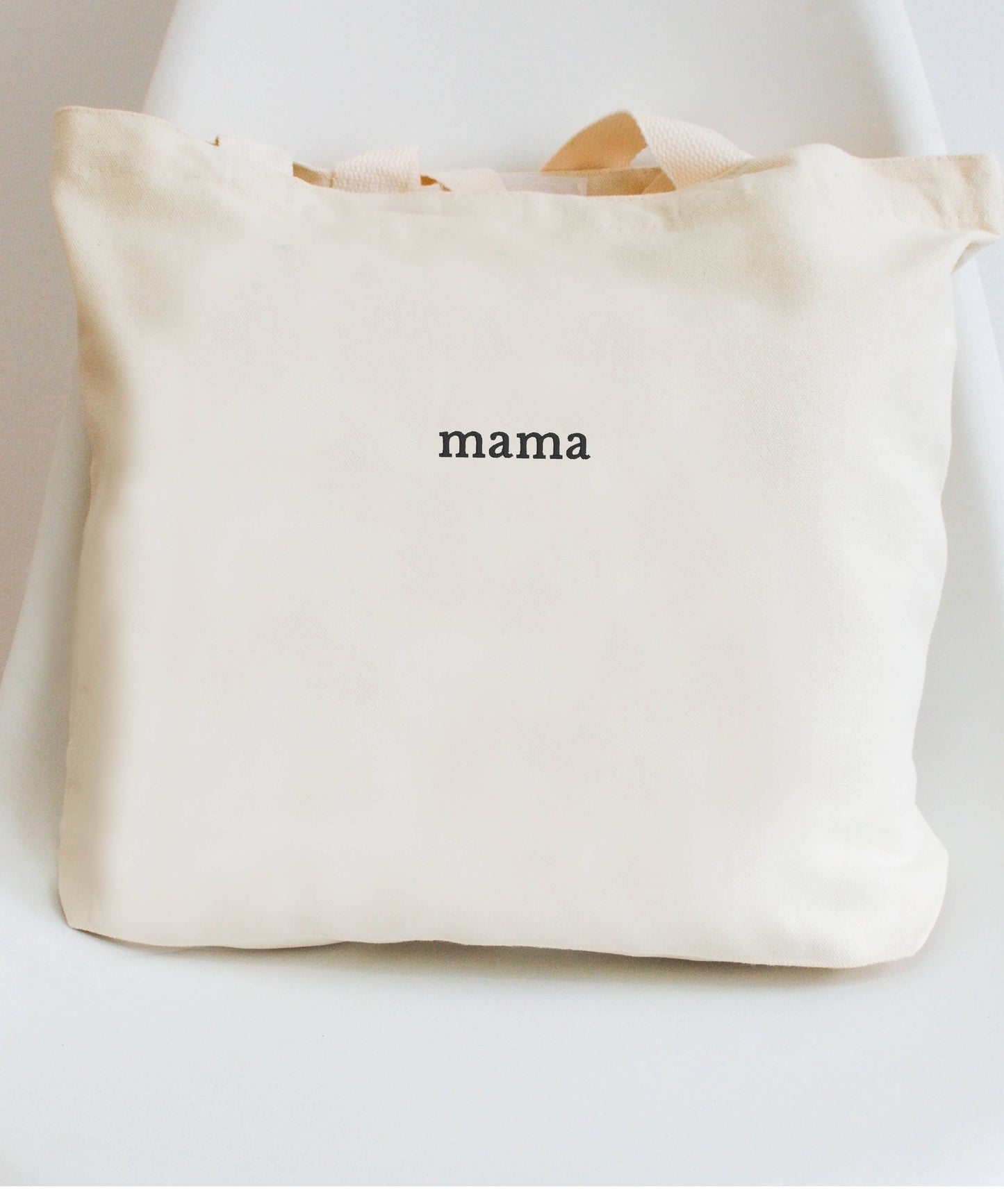 Embroidered Minimalist Mama Cute Canvas Tote Bag