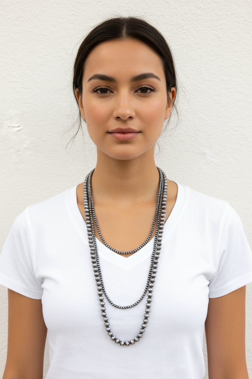Handmade 30" Navajo Bead Necklace (PRE🤍ORDER)