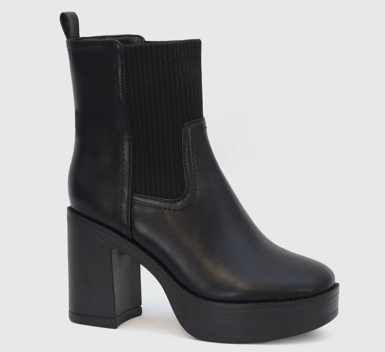 Chunky Short Bootie With Stretch