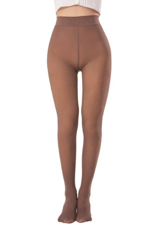 Winter warm fleece tights w/ sculpting butt tight