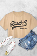 BASEBALL MAMA VINTAGE GRAPHIC CROP TOP