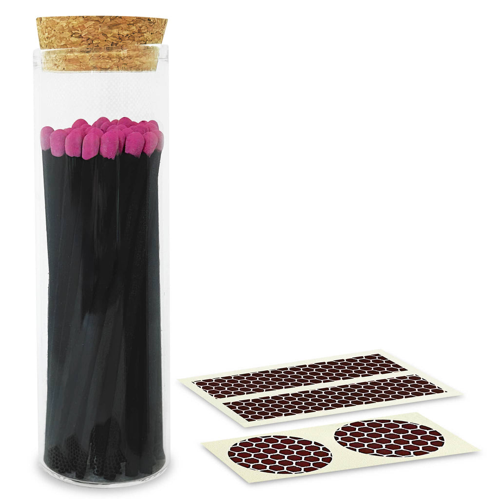 4" Matches in Chic Cork Top Jar - Colors of Your Choice