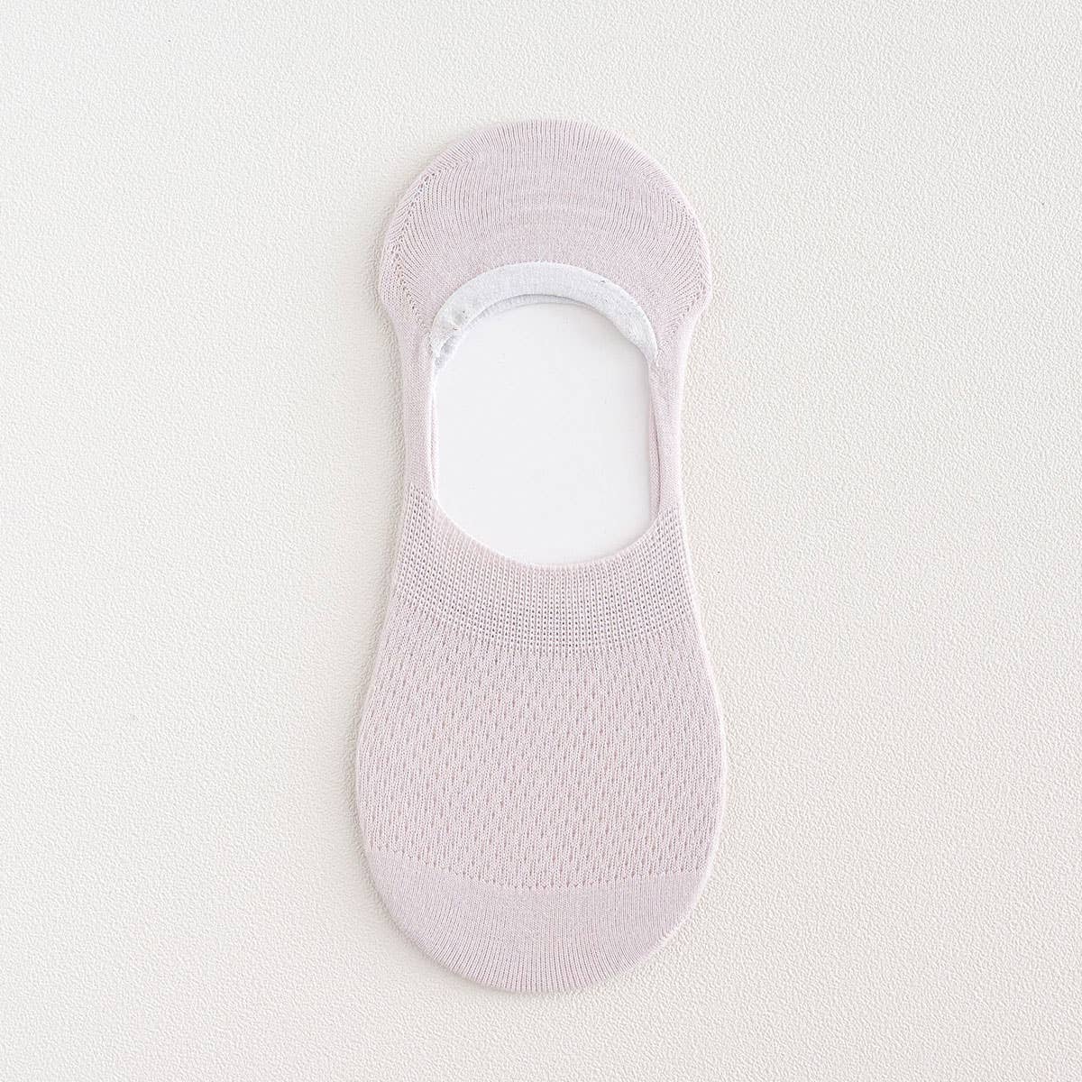 Mesh Solid No Show Socks
