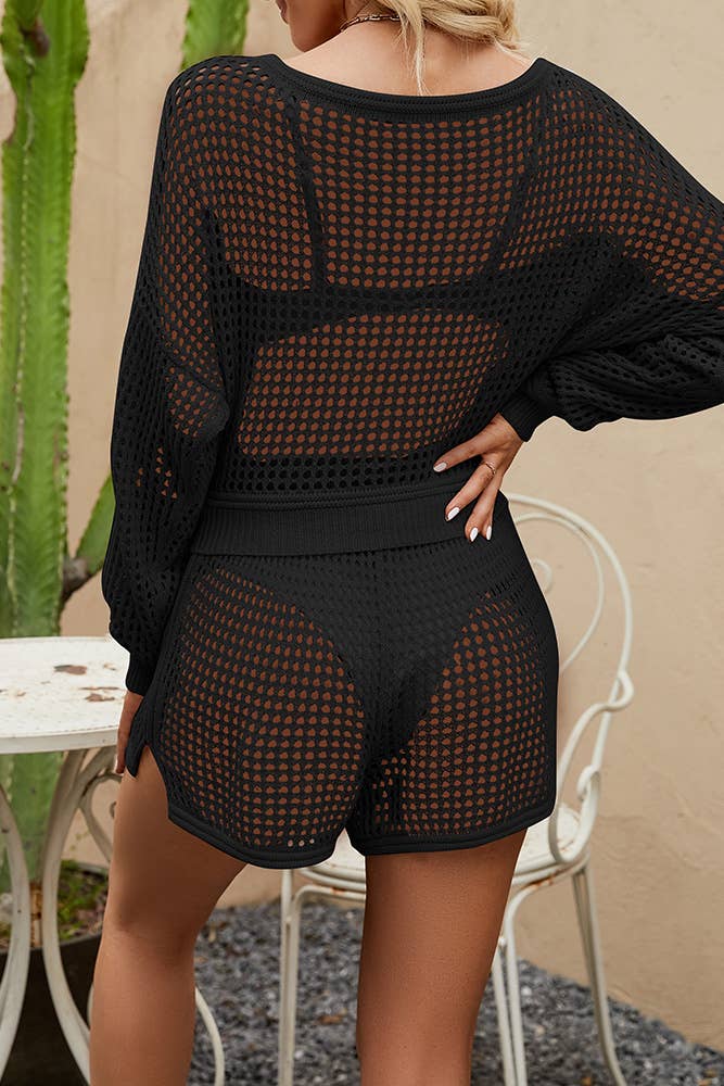 See Through Hollow Out Shorts