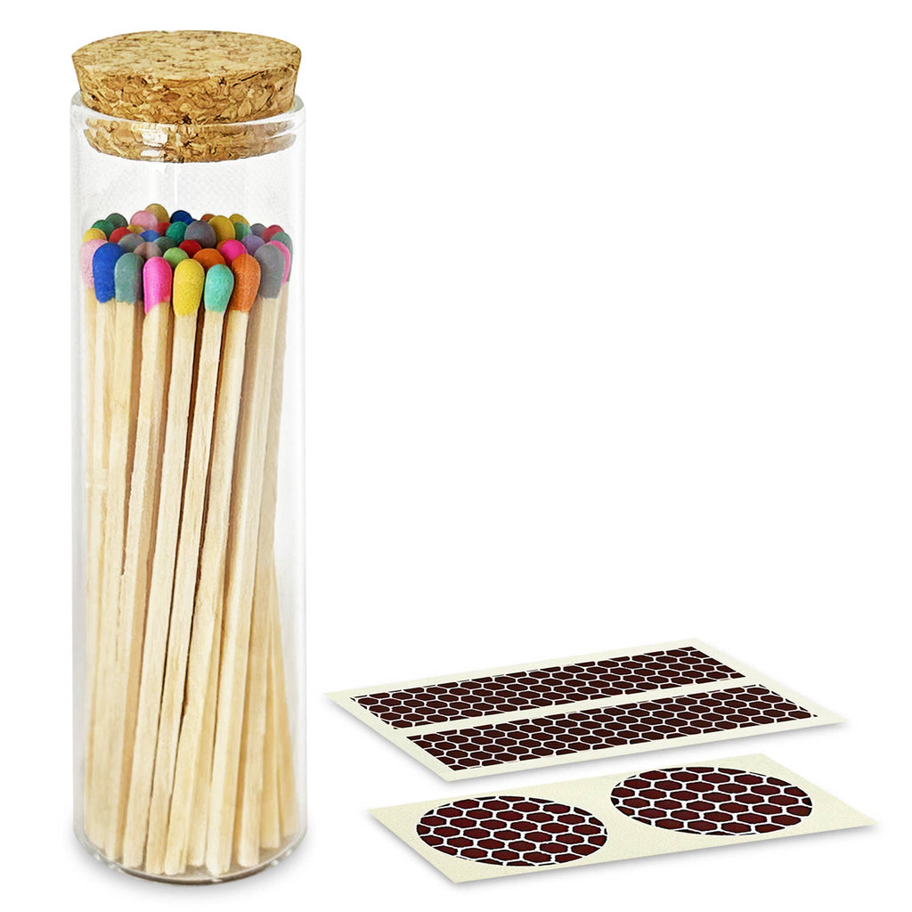 4" Matches in Chic Cork Top Jar - Colors of Your Choice