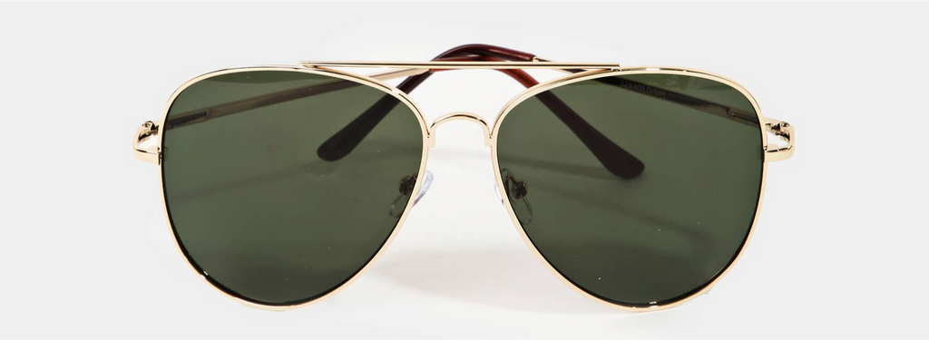 Double Bridge Aviator Sunglasses