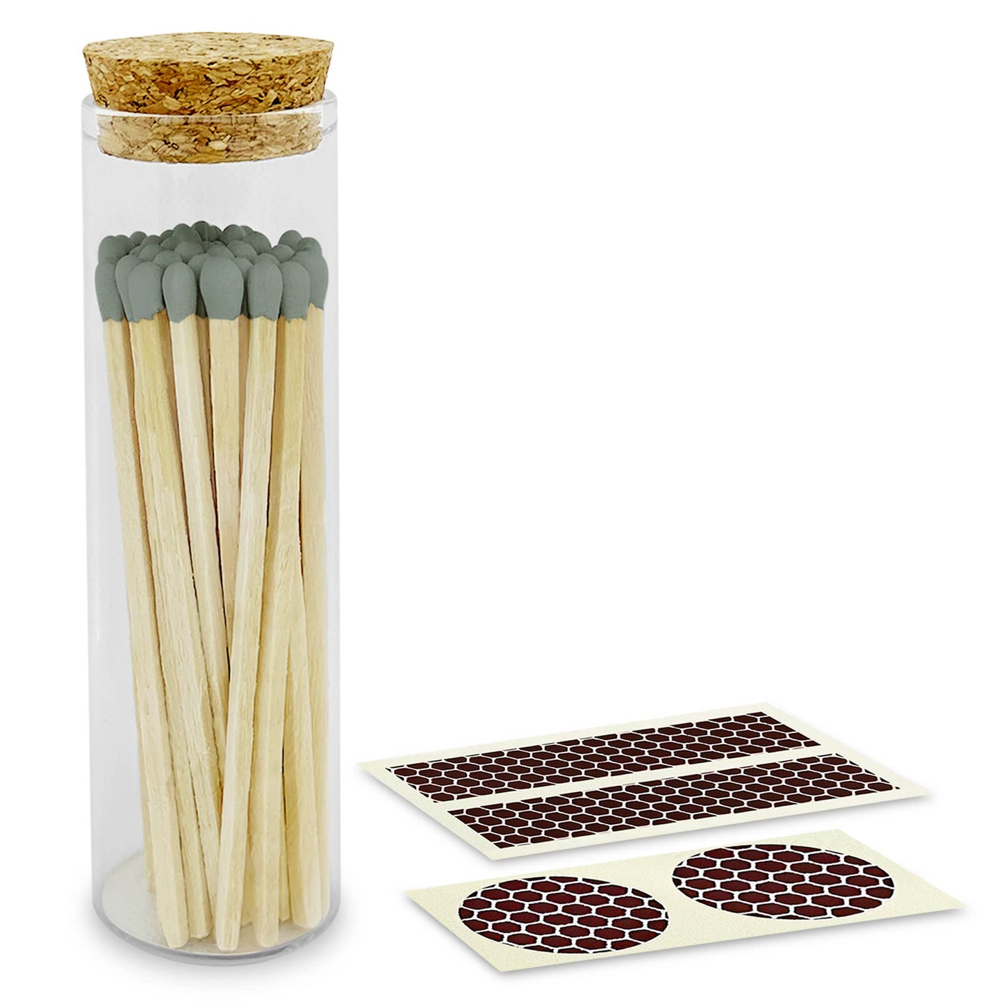 4" Matches in Chic Cork Top Jar - Colors of Your Choice