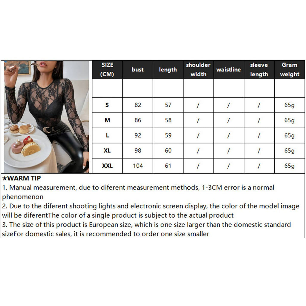 Single-layer lace slimming round-neck top