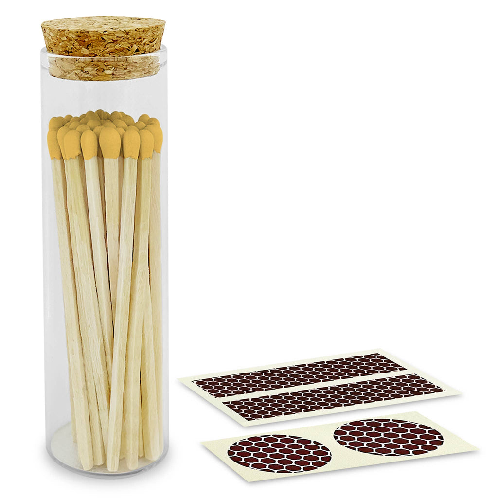 4" Matches in Chic Cork Top Jar - Colors of Your Choice