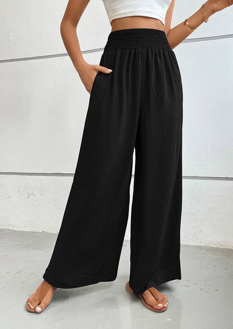 Simple Flared Wide-Leg Pants