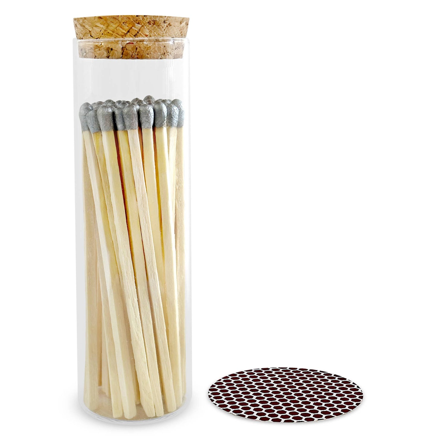 4" Matches in Chic Cork Top Jar - Colors of Your Choice