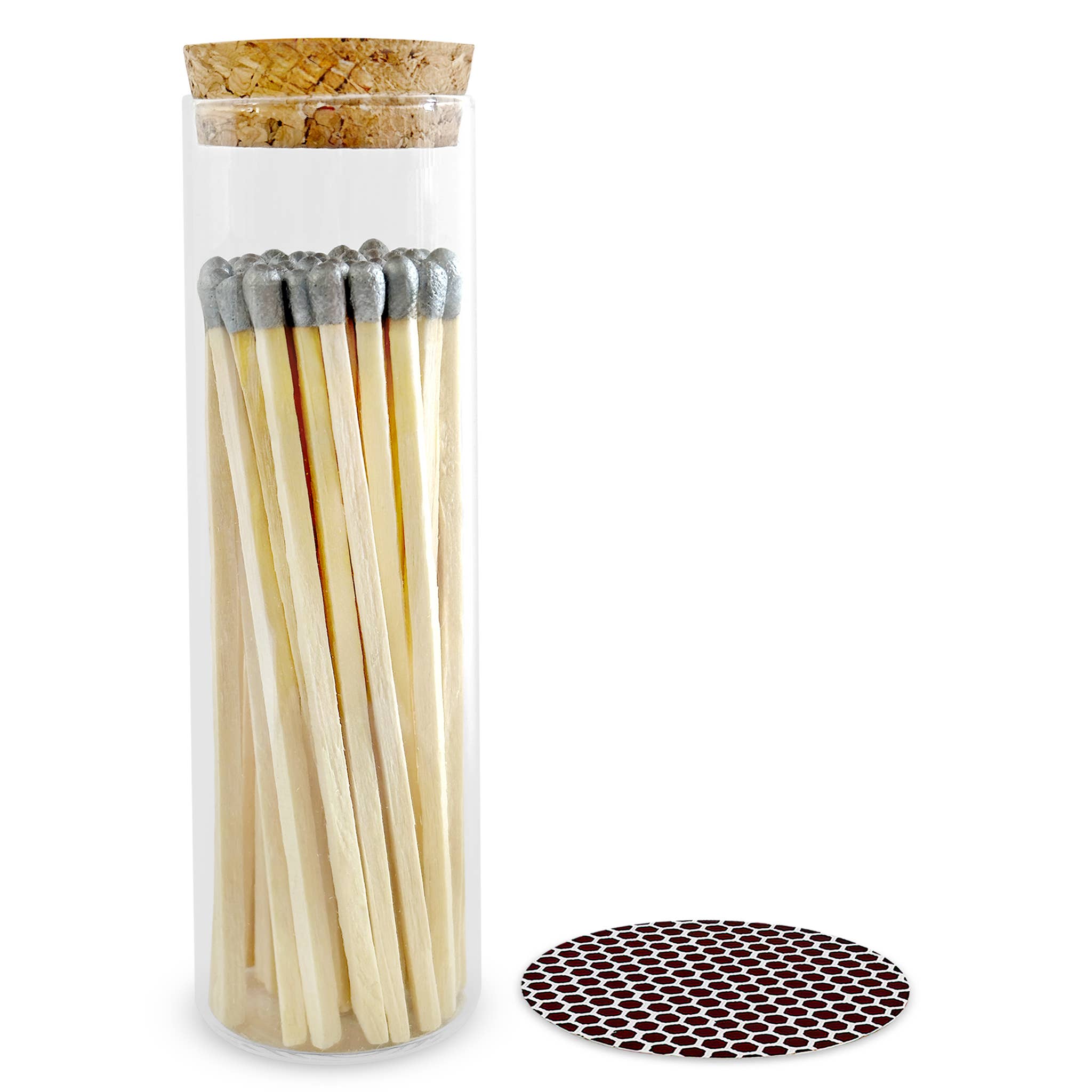 4" Matches in Chic Cork Top Jar - Colors of Your Choice