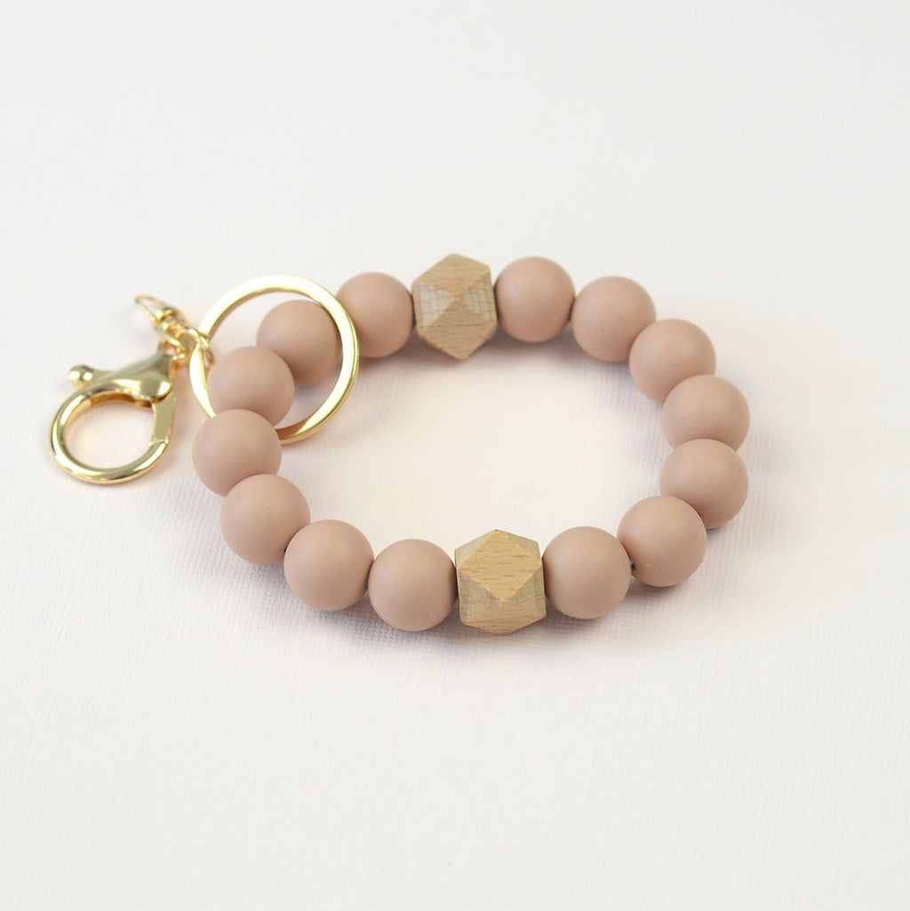Solid Neutrals Silicone Keychain