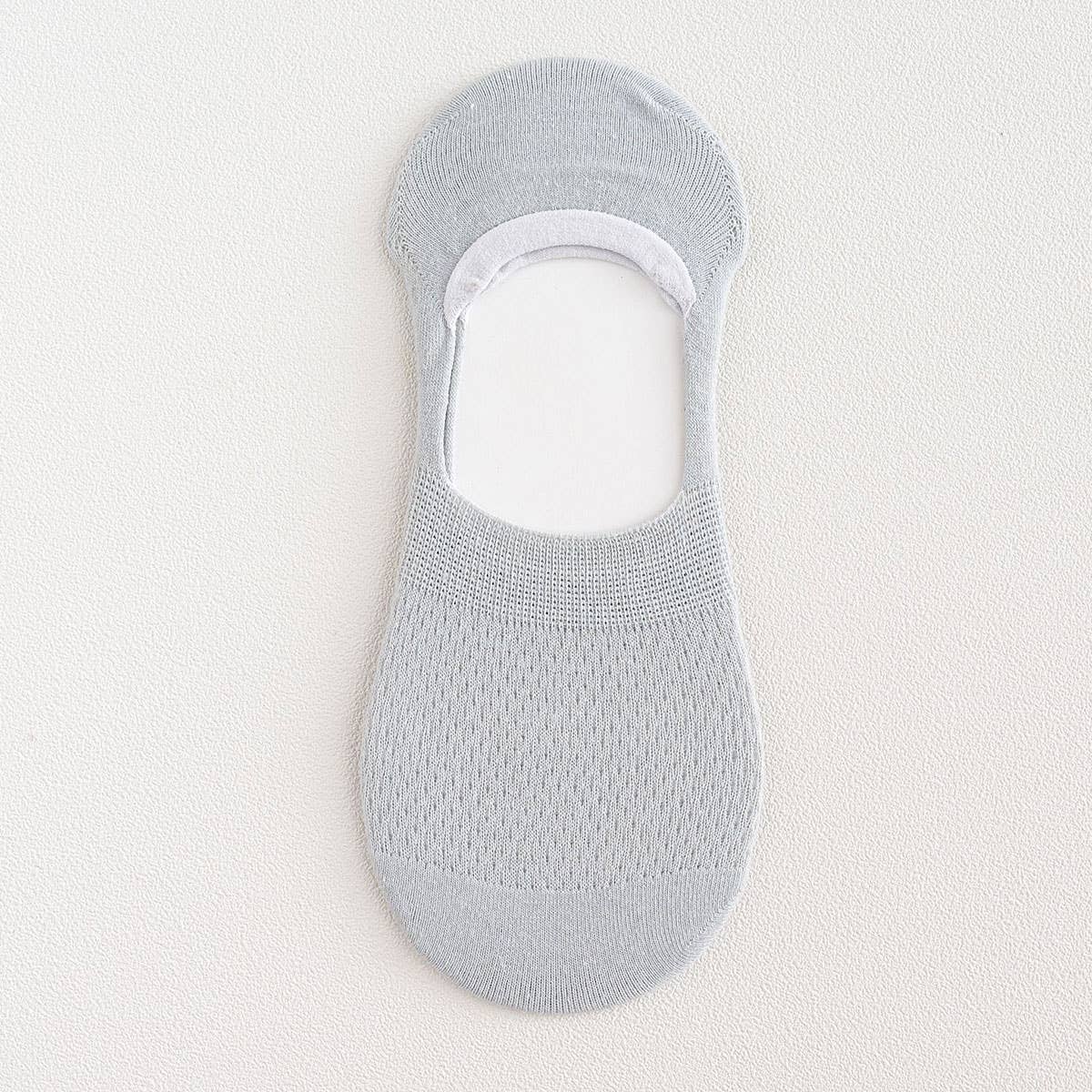 Mesh Solid No Show Socks