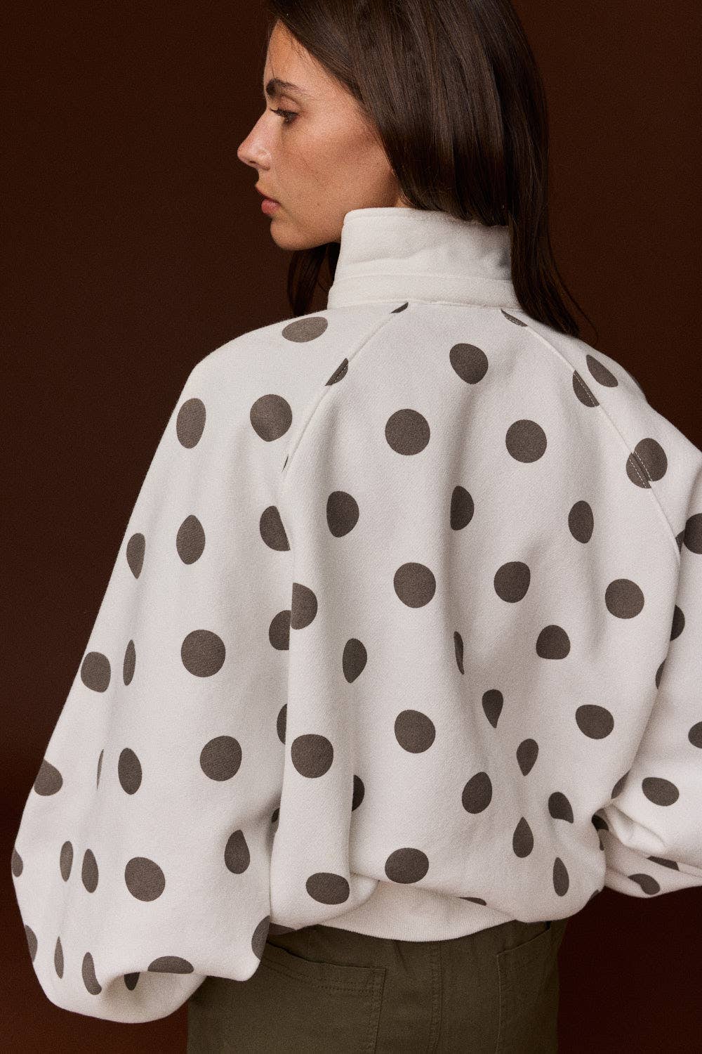 Half-Snap Polka Dot Sweatshirt (PRE🤍ORDER)
