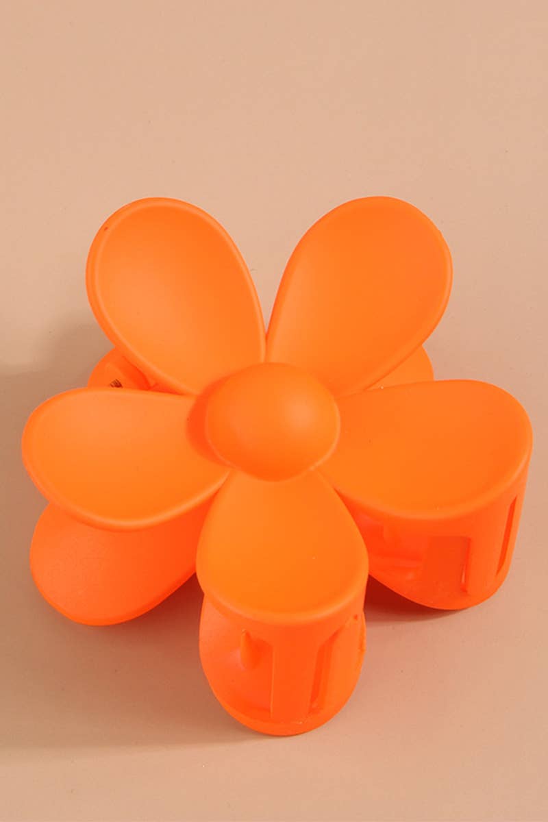 Matte Floral Hair Claw Clip