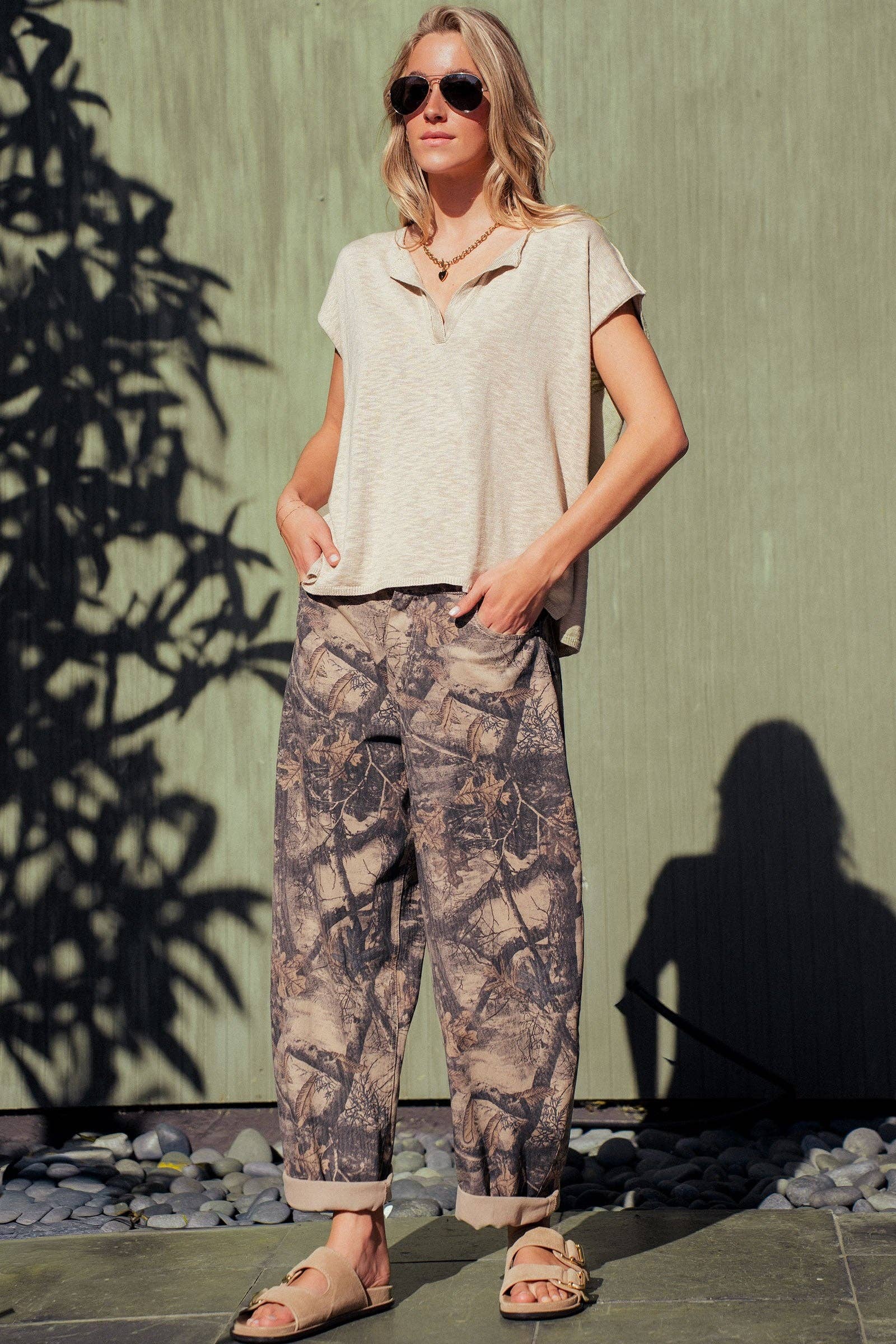 Vintage Washed Camo Barrel Pants (PRE🤍ORDER)