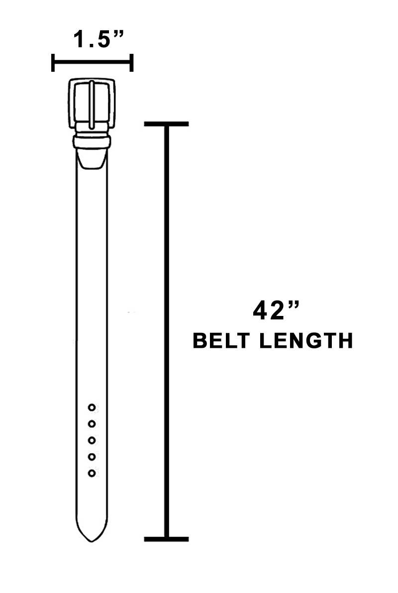 Genuine Leather Square Buckle Belt