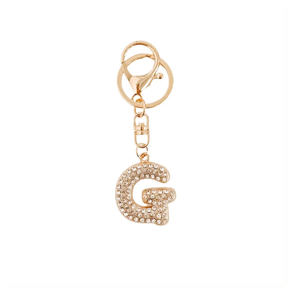 Diamond Initial Bag Charm