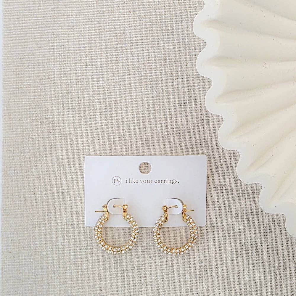 Lizzie Pave Hoops - WATERPROOF (PRE🤍ORDER)