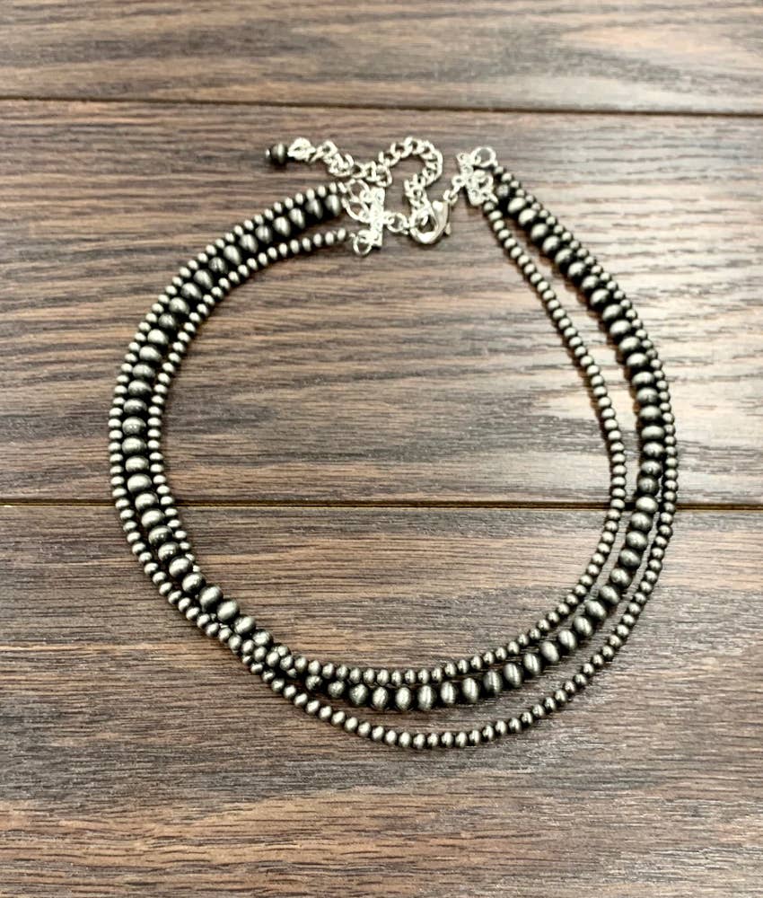 18" Western Bead 3-Strand Necklace (PRE🤍ORDER)