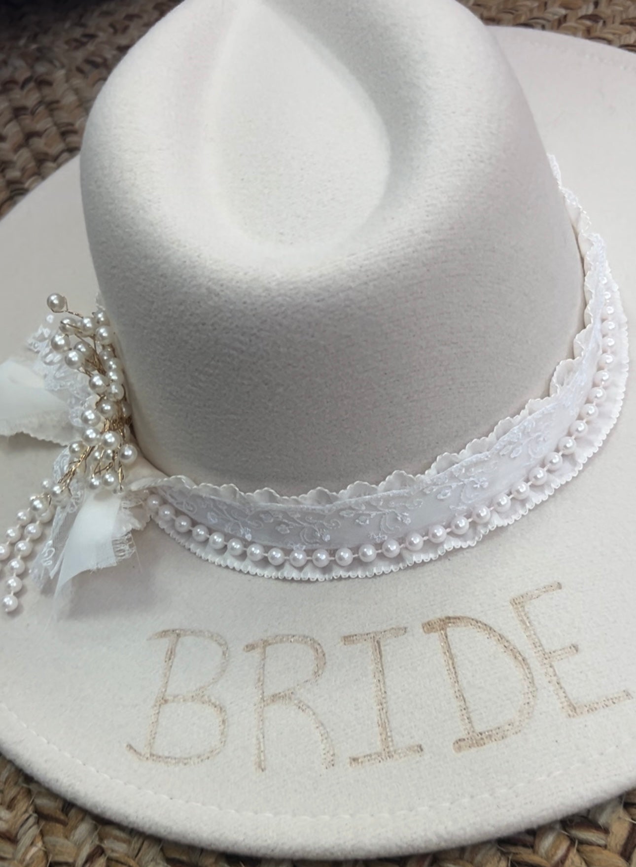 Custom BRIDE Flat Brim Hat