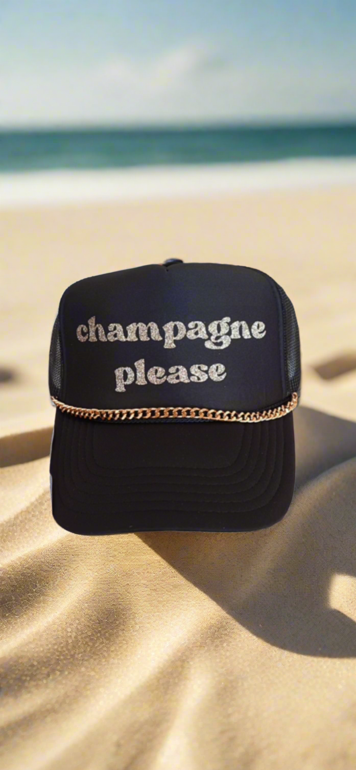 Custom Trucker Hat - Champagne Please