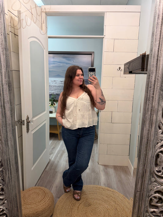 Lace Trim Tiered Cami Tank