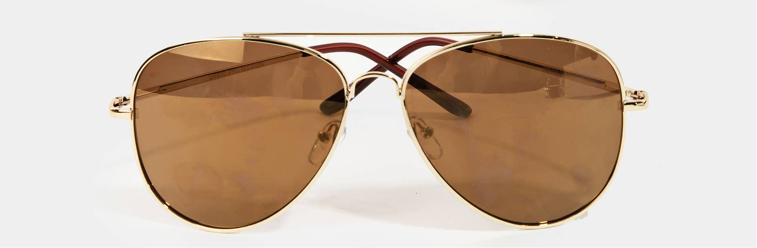Double Bridge Aviator Sunglasses
