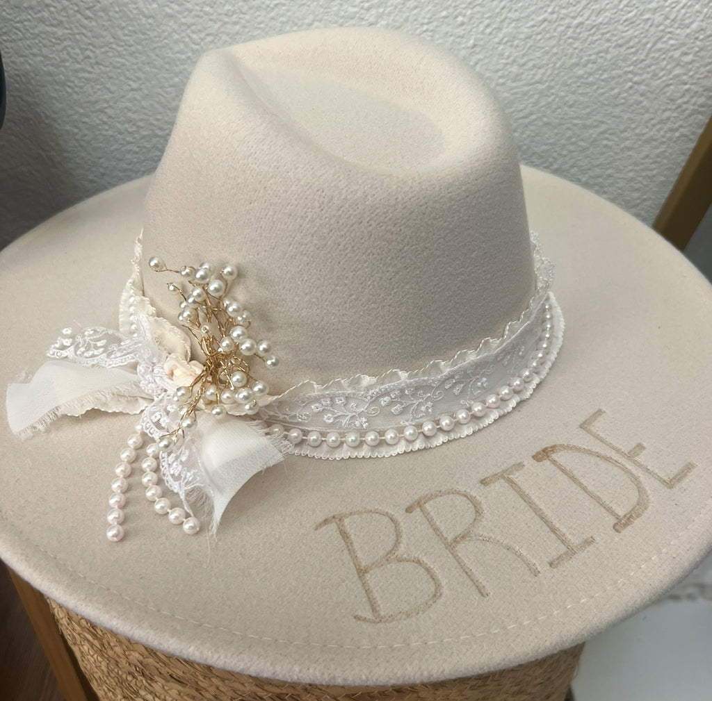 Custom BRIDE Flat Brim Hat
