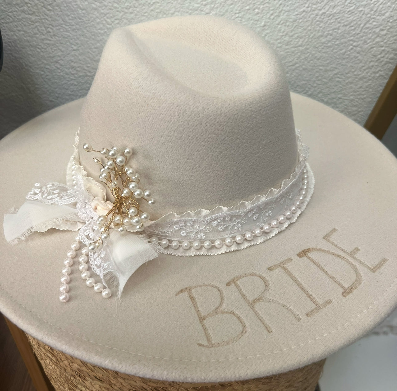 Custom BRIDE Flat Brim Hat