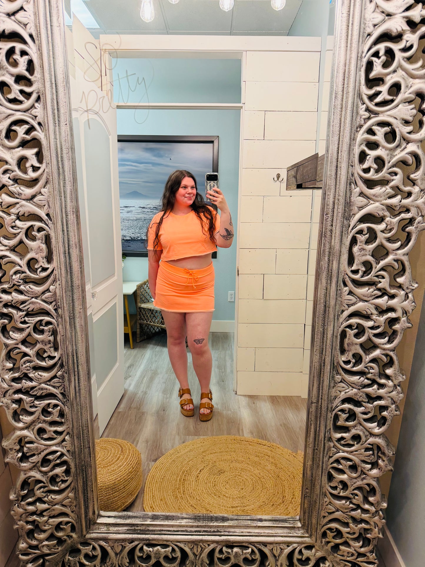 Candis Crop Tee And Skort Set
