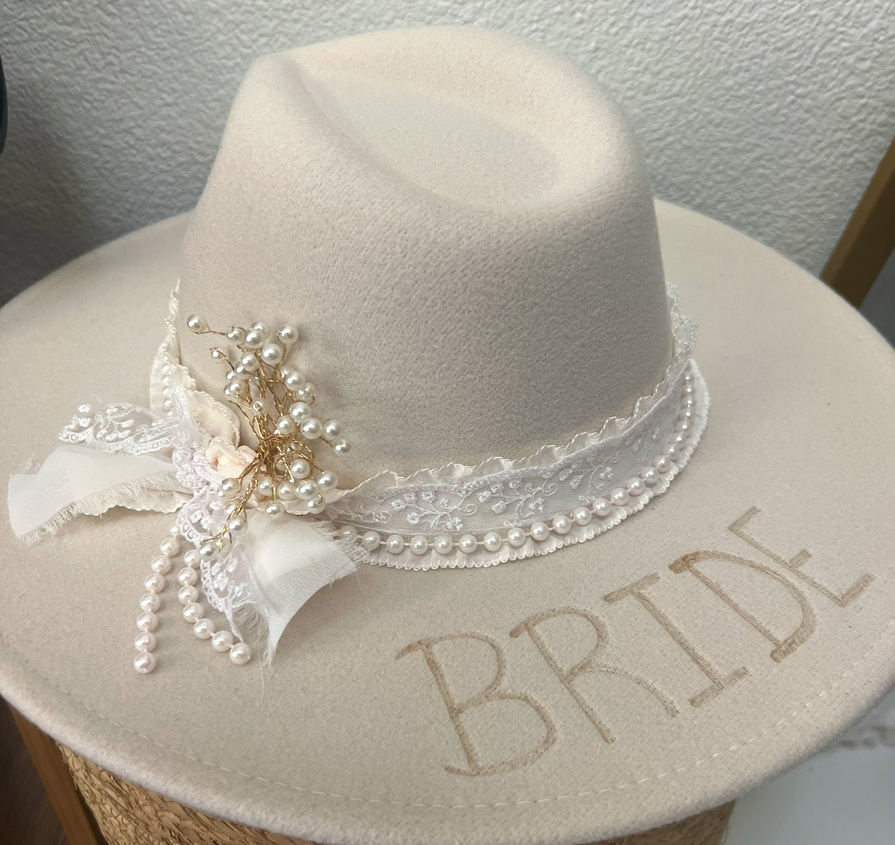 Custom BRIDE Flat Brim Hat