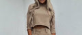 Khaki Long Sleeve Top
