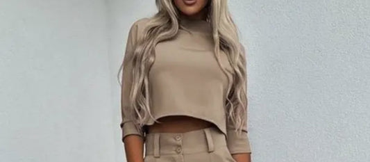 Khaki Long Sleeve Top